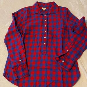 J. Crew Red and Blue Plaid Casual Shirt